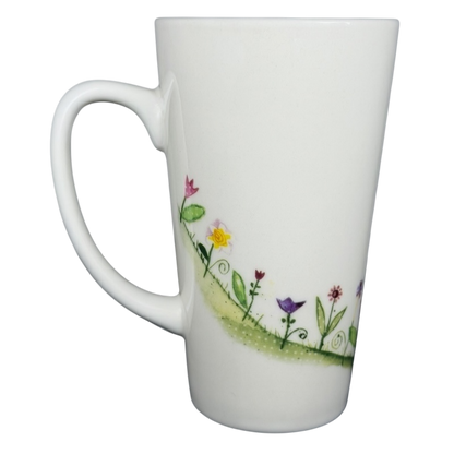 Natural Life When I Count My Blessings mug featuring colorful floral designs for a cheerful coffee experience