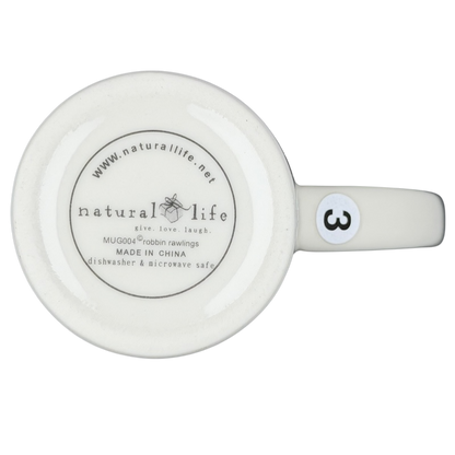 Natural Life work like you don't need the money mug with a simple white design and sturdy handle