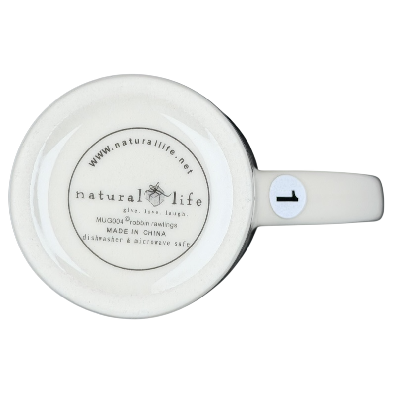 Natural Life work like you don't need the money mug with cute logo on the bottom for coffee lovers