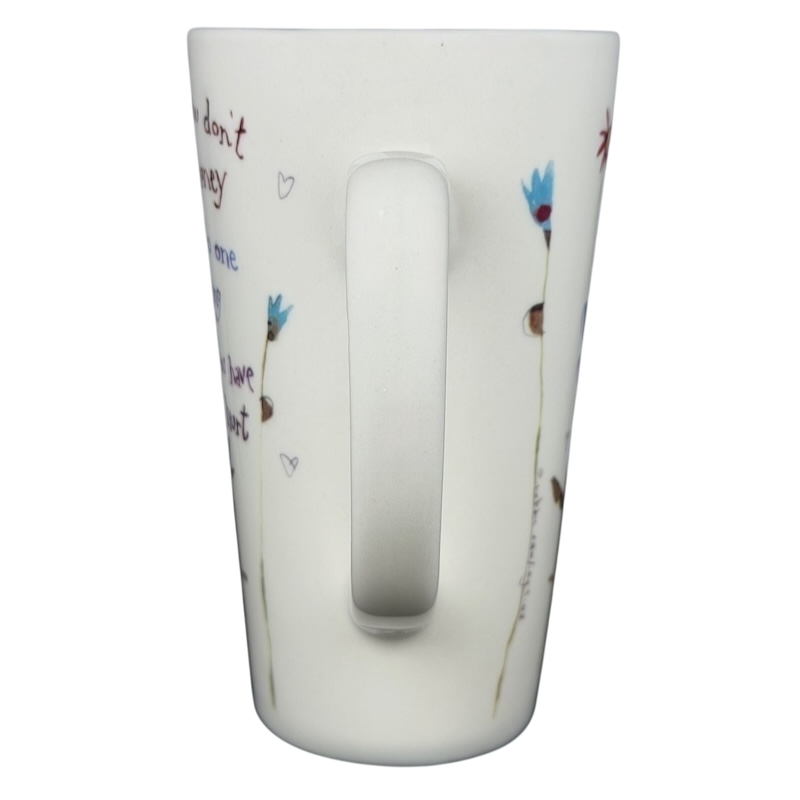 Natural Life work like you don't need the money mug with floral design and inspirational quote