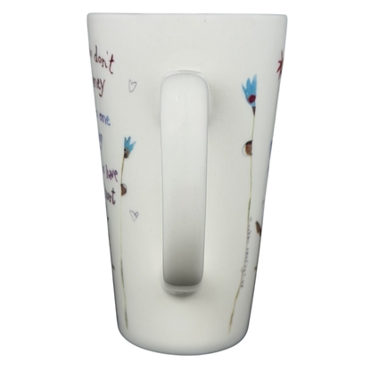 Natural Life work like you don't need the money mug with floral design and inspirational quote