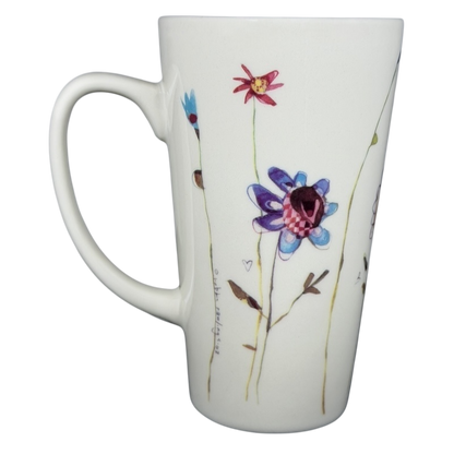 Natural Life work like you don't need the money mug with colorful flower designs