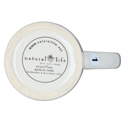 Natural Life You Mean The World To Me mug with a smooth white finish and comfortable handle