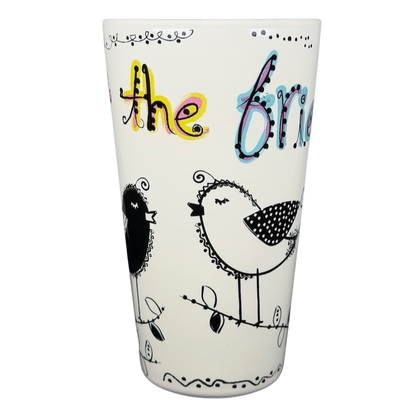 Natural Life You're the Friend Everyone Wishes They Had mug with colorful bird designs and whimsical lettering