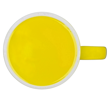 NBC Sunday TODAY Willie Geist collectible yellow mug with a bright yellow design for coffee lovers