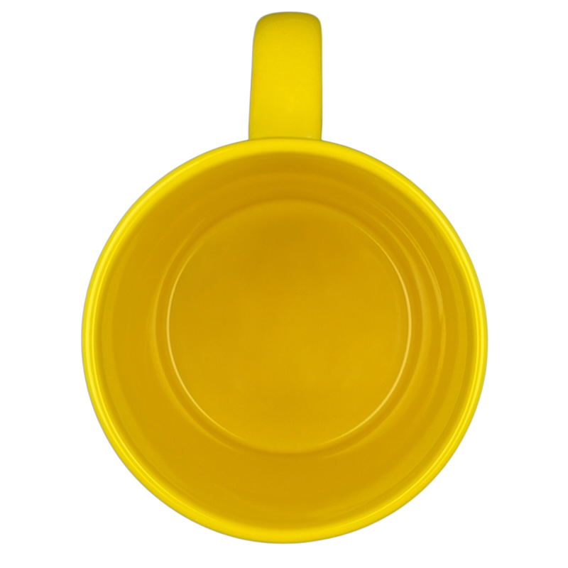 NBC Sunday TODAY Willie Geist collectible yellow mug with a smooth interior and bright finish