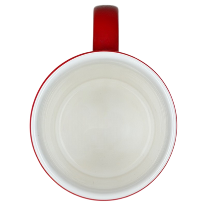 Official Ferrari Licensed Racing Vintage Mug with a red exterior and white interior design