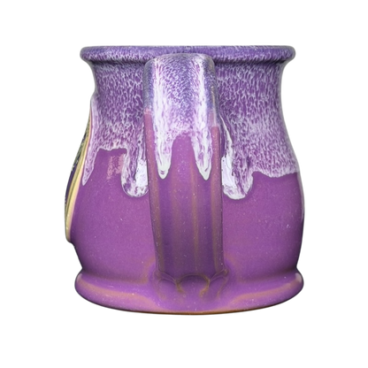 Purple Deneen Pottery Mug with Dripping Glaze for Original Pancake House Poway and Temecula California Deneen Pottery