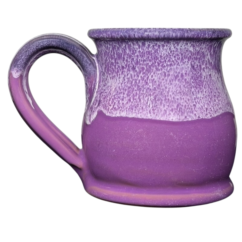 Handcrafted Deneen Pottery Mug in Purple featuring a unique glaze, perfect for Original Pancake House Poway and Temecula California Deneen Pottery