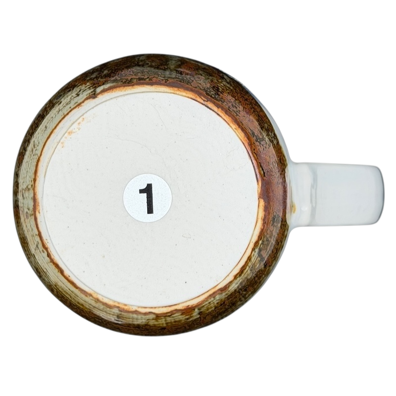 Otagiri Blue Iris tankard vintage mug featuring a unique floral design with a sturdy handle