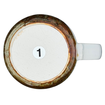 Otagiri Blue Iris tankard vintage mug featuring a unique floral design with a sturdy handle