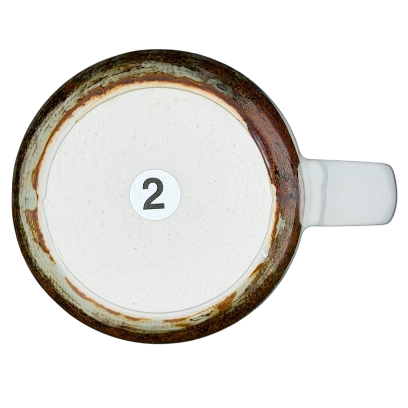 Otagiri Blue Iris tankard vintage mug with floral design and unique rustic glaze details