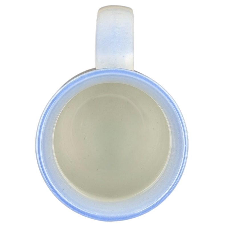 Otagiri Blue Iris tankard vintage mug with a delicate blue rim and smooth interior