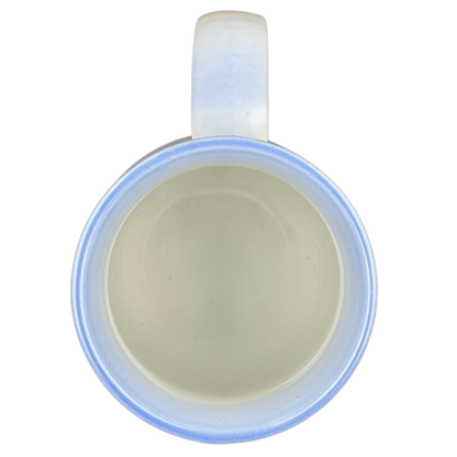 Otagiri Blue Iris tankard vintage mug with a delicate blue rim and smooth interior