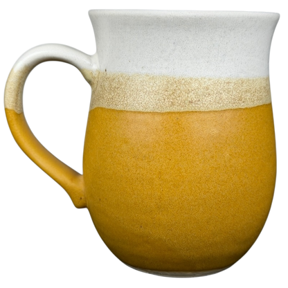 Otagiri butterflies tankard vintage mug featuring a two-tone design in yellow and white