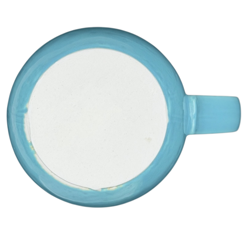 Otagiri coastal seagull sailboat tankard mug in light blue with a smooth ceramic finish