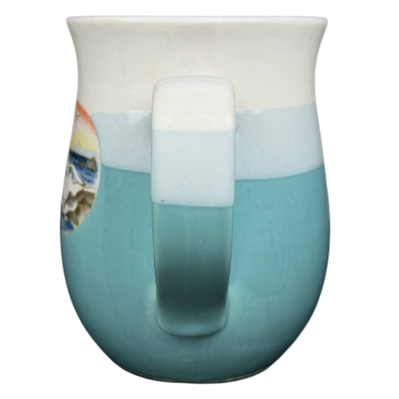 Otagiri coastal seagull sailboat tankard mug featuring a scenic ocean design in soothing colors