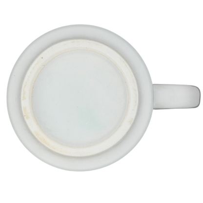 Bottom view of Coastal Seashell Sketch vintage Mug Otagiri with smooth porcelain finish