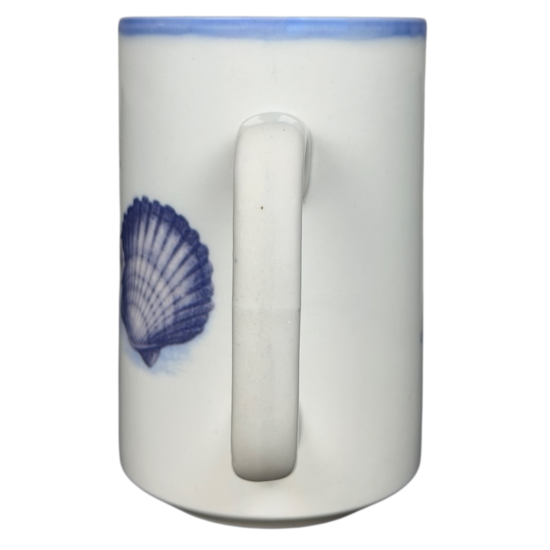 Coastal Seashell Sketch vintage Mug Otagiri with a decorative seashell design and sturdy handle
