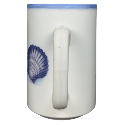Coastal Seashell Sketch vintage Mug Otagiri with a decorative seashell design and sturdy handle
