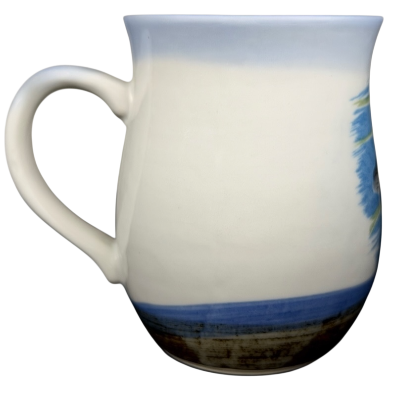 Otagiri humpback whale vintage mug with a scenic blue and white design on ceramic
