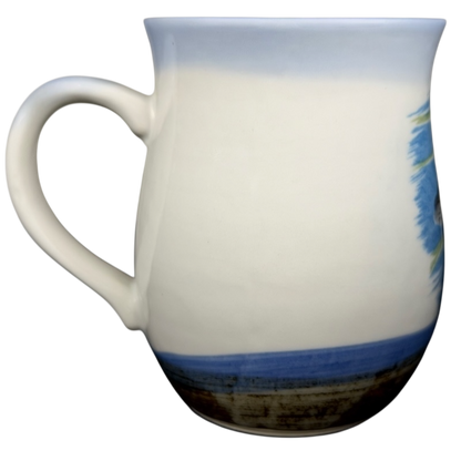 Otagiri humpback whale vintage mug with a scenic blue and white design on ceramic