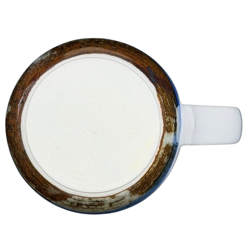 Top view of Otagiri humpback whale vintage mug with a unique design and smooth finish