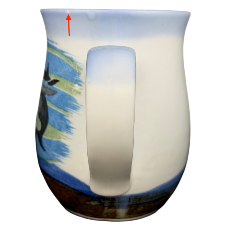 Otagiri humpback whale vintage mug featuring a colorful design of a whale against a scenic background