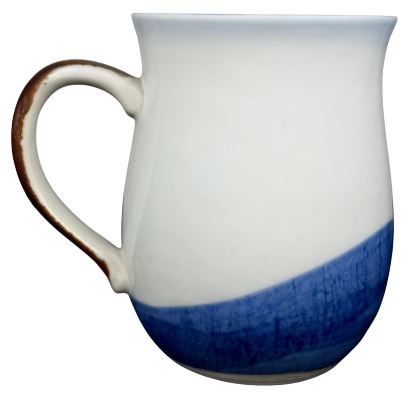 Otagiri lighthouse seagull vintage mug with a blue striped design and a classic ceramic finish