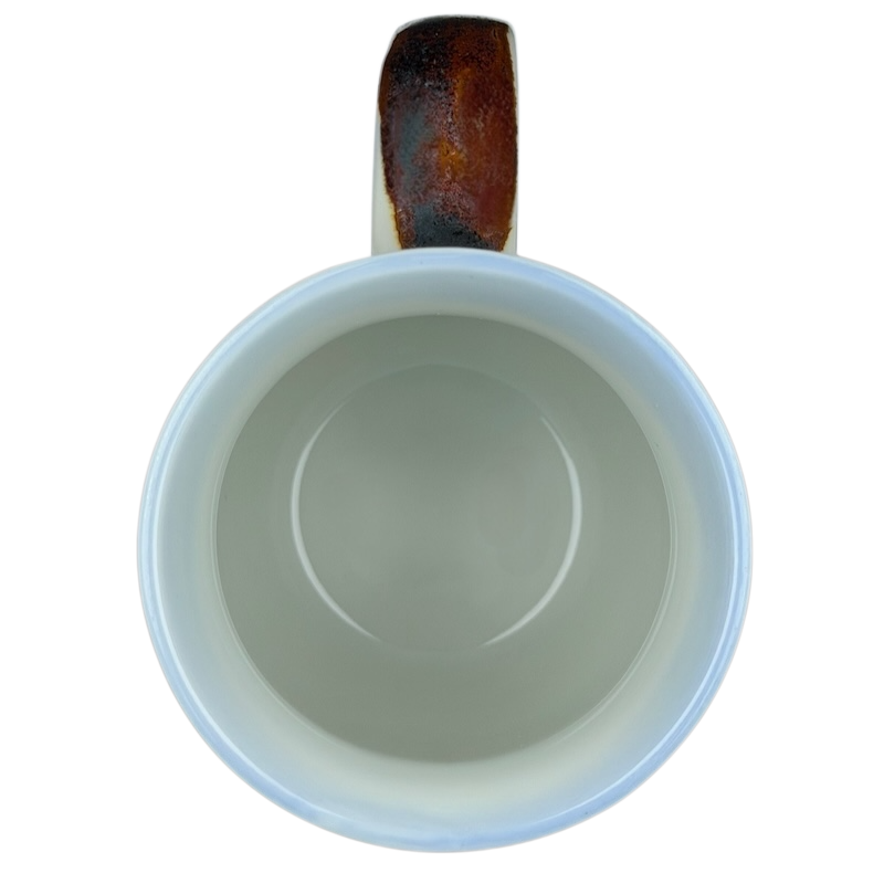 Inside view of Otagiri lighthouse seagull vintage mug showcasing its smooth ceramic finish