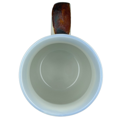 Inside view of Otagiri lighthouse seagull vintage mug showcasing its smooth ceramic finish