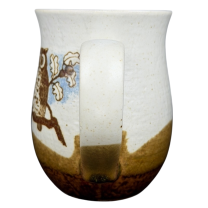 Otagiri owl pair mug vintage featuring a whimsical owl design with natural earthy colors