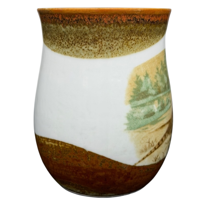 Otagiri pheasants tankard vintage mug featuring nature scenes and warm earthy colors