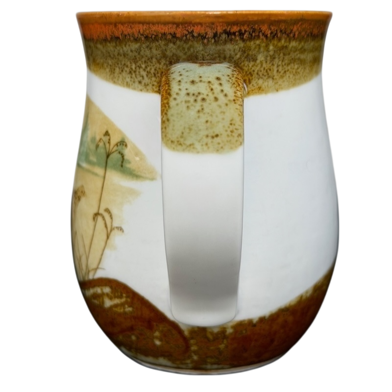 Otagiri pheasants tankard vintage mug featuring hand-painted designs and a unique handle