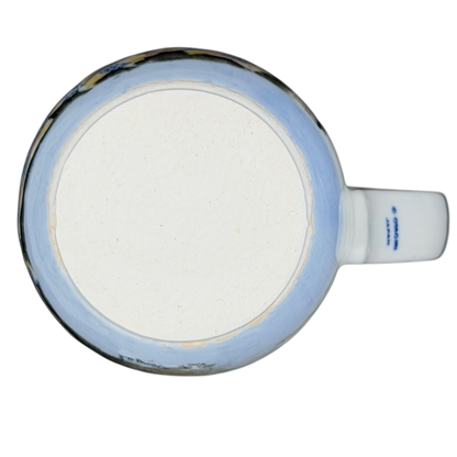 Top view of an Otagiri Puffins vintage mug showcasing its unique design and craftsmanship