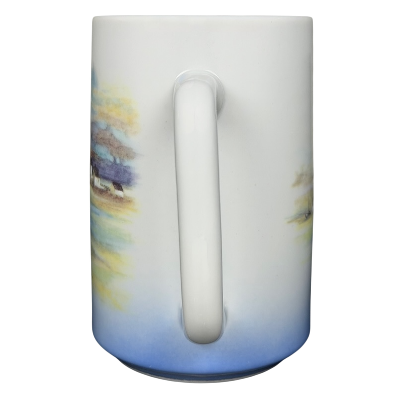 Sailboat Seascape vintage Mug Otagiri featuring a serene coastal design and classic handle