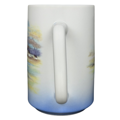 Sailboat Seascape vintage Mug Otagiri featuring a serene coastal design and classic handle