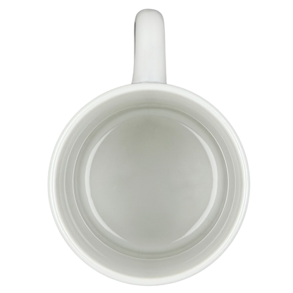 Inside view of Sailboat Seascape vintage Mug Otagiri, showcasing smooth ceramic finish and spacious design.