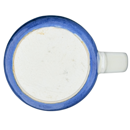 Bottom view of Otagiri sailboats and seagulls vintage mug showcasing smooth ceramic finish