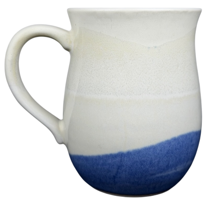 Otagiri sailboats and seagulls vintage mug with a blue and cream textured design