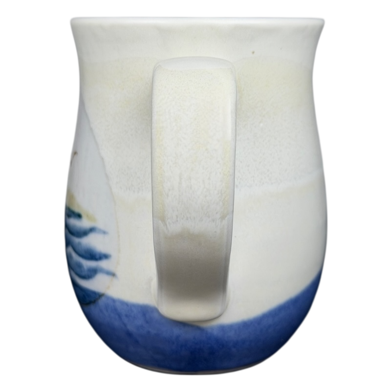 Otagiri sailboats and seagulls vintage mug with a hand-painted design and a smooth finish