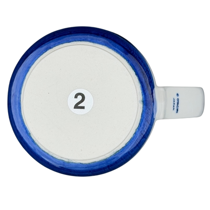 Otagiri seagulls tankard vintage mug with a blue rim and white base for collectors