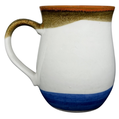 Otagiri seagulls tankard vintage mug featuring a white body with blue and brown accents