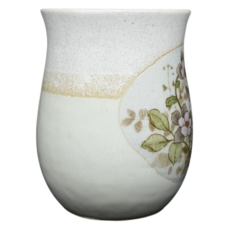 Otagiri vintage hummingbird flower mug featuring delicate floral designs and elegant curves.