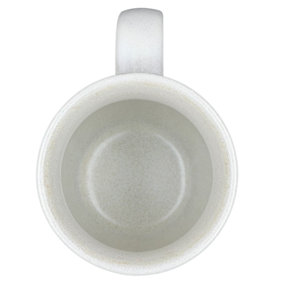 Otagiri vintage hummingbird flower mug showing a smooth, round interior design in soft white