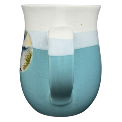 Otagiri vintage seagull coastal mug featuring a scenic blue ocean design and an elegant handle