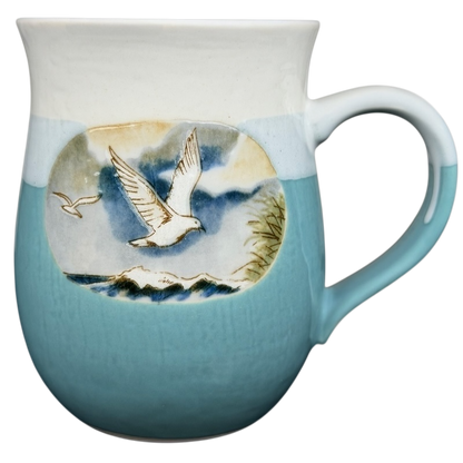 Otagiri vintage seagull coastal mug with a scenic design featuring seagulls and waves