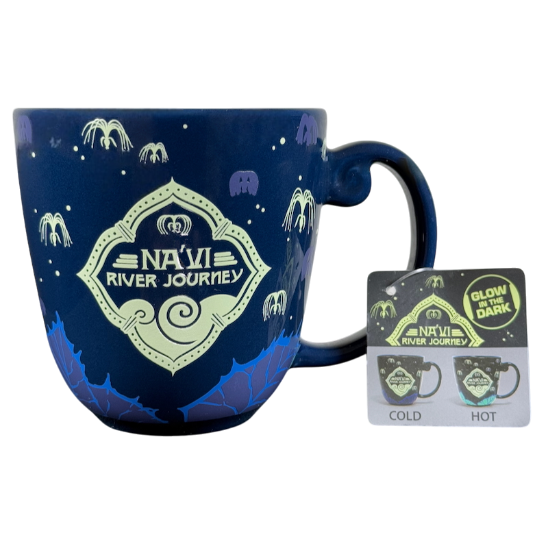 Pandora Na'vi River Journey Disney mug featuring glow-in-the-dark design and vibrant colors