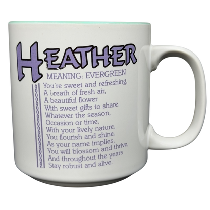 HEATHER Poetry Name Mug Papel featuring a motivational poem about the name Heather
