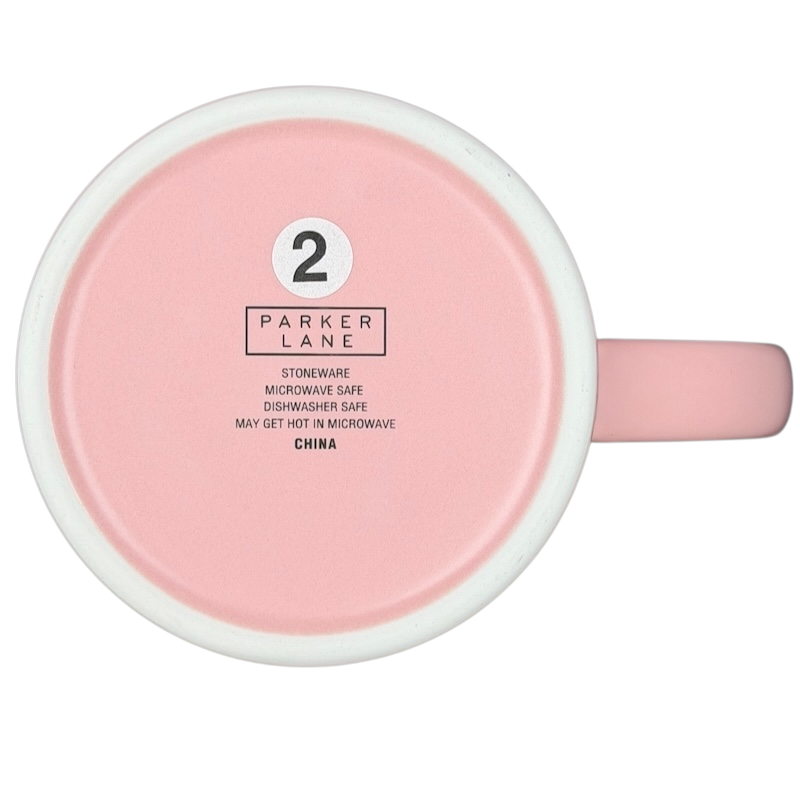 Parker Lane pink Add to Cart Kind of Day mug with a smooth finish and sturdy handle